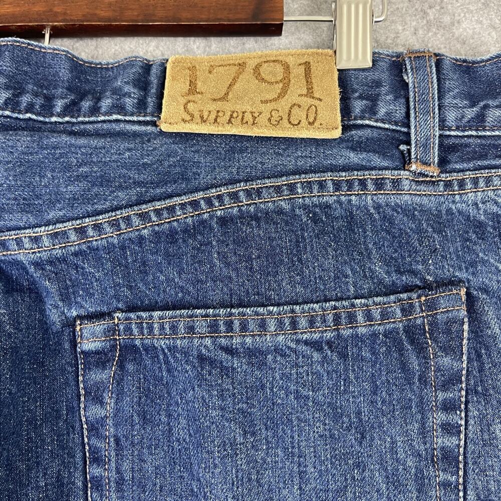 1791 Supply Co Selvedge Jeans Mens 38x29 Classic Leg Dark Wash Button Fly USA* - Picture 11 of 16